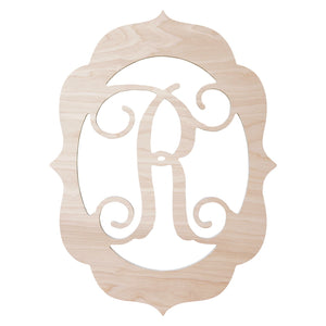 Fancy Frame Wood Monogram