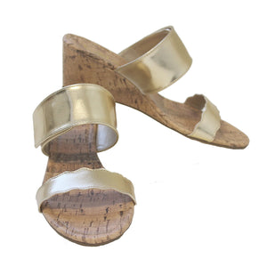 Gold Wedge Sandal