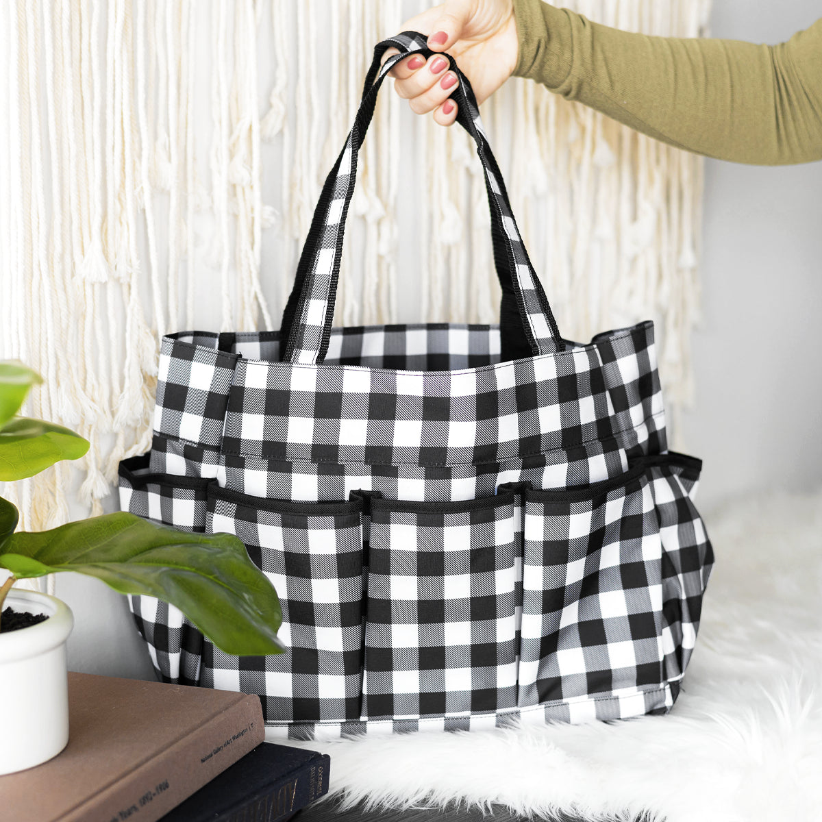 Black Buffalo Check Carry All Bag