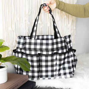 Black Buffalo Check Carry All Bag