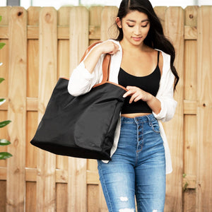 Black Nylon Ally Tote