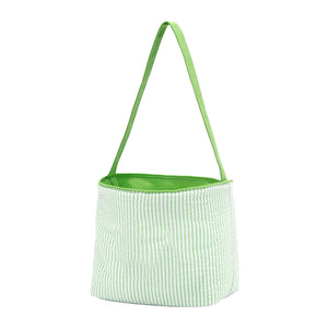 Green Seersucker Bucket