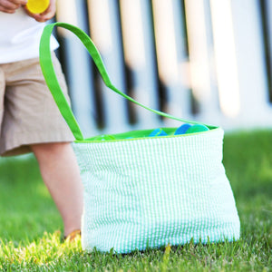 Green Seersucker Bucket