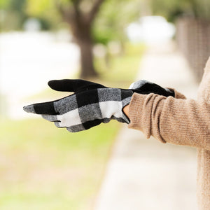 Black Buffalo Check Gloves