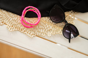 Hot Pink Bracelet Stack