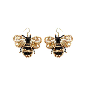 Bee Beaded Earrings