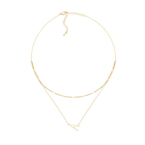 A Gold Double Chain Necklace