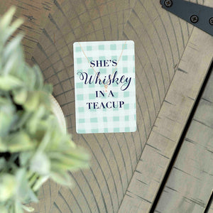Whiskey in a Teacup Keepsake Necklace Card
